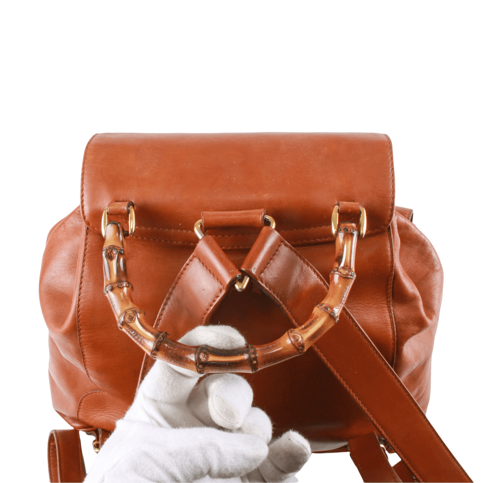 Leather backpack Gucci Brown in Leather - 28066225