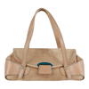 Authentic Tods Beige Suede and Leather Baguette Handbag