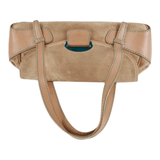 Authentic Tods Beige Suede and Leather Baguette Handbag