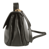Authentic Bally black leather two way shoulder bag