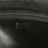 Authentic Bally black leather two way shoulder bag