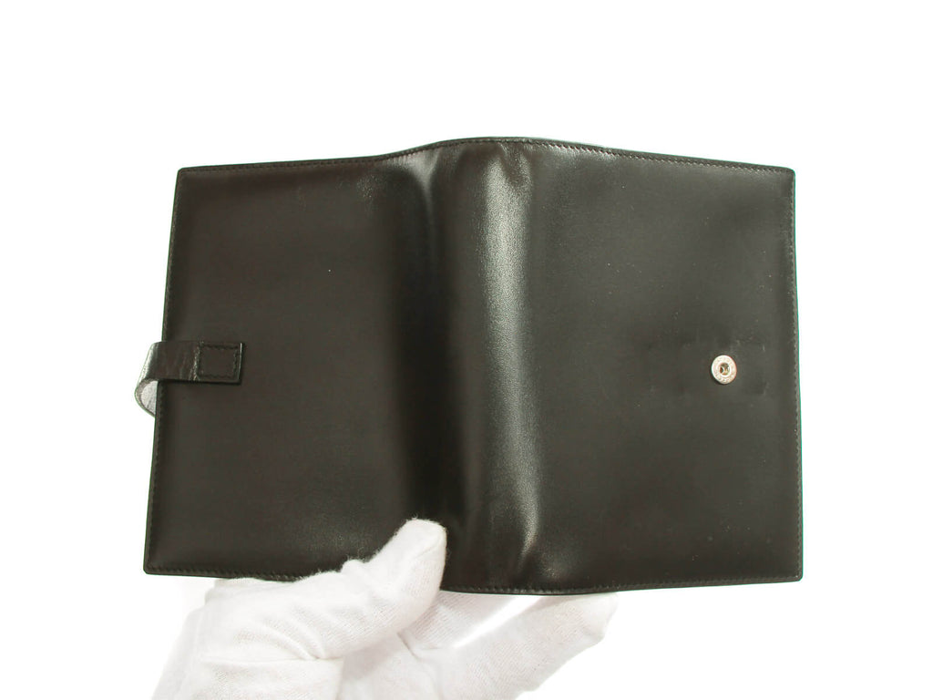 Authentic Gucci Black Leather Agenda Notebook