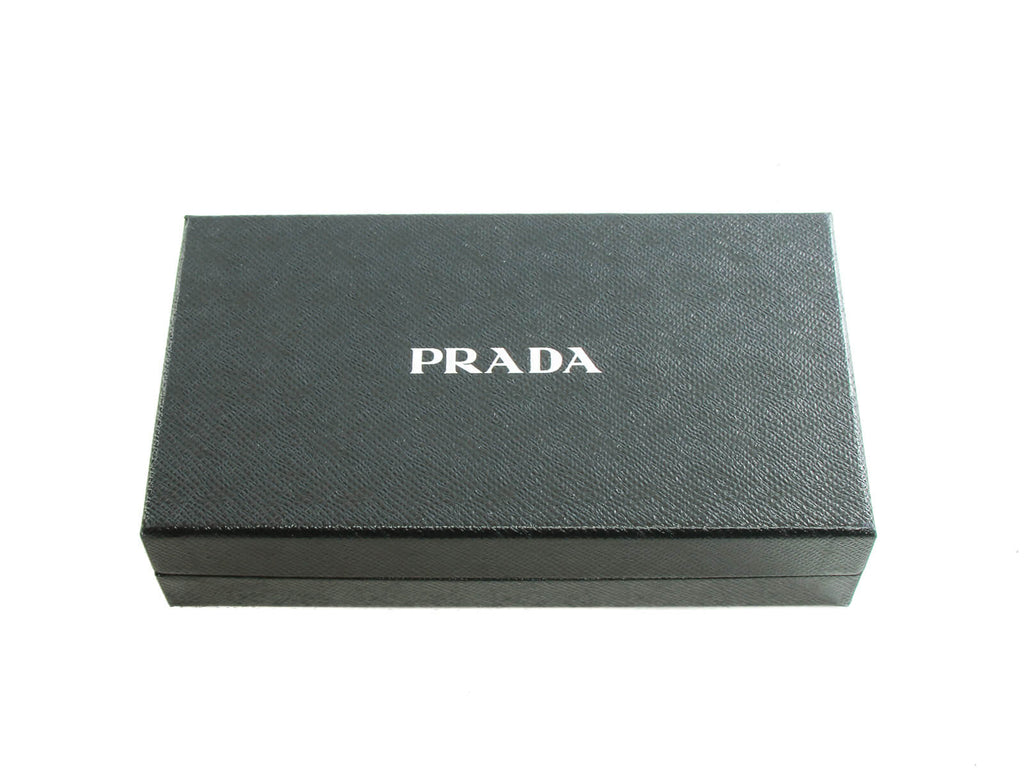 Authentic Prada Saffiano Black leather long wallet 2MV836