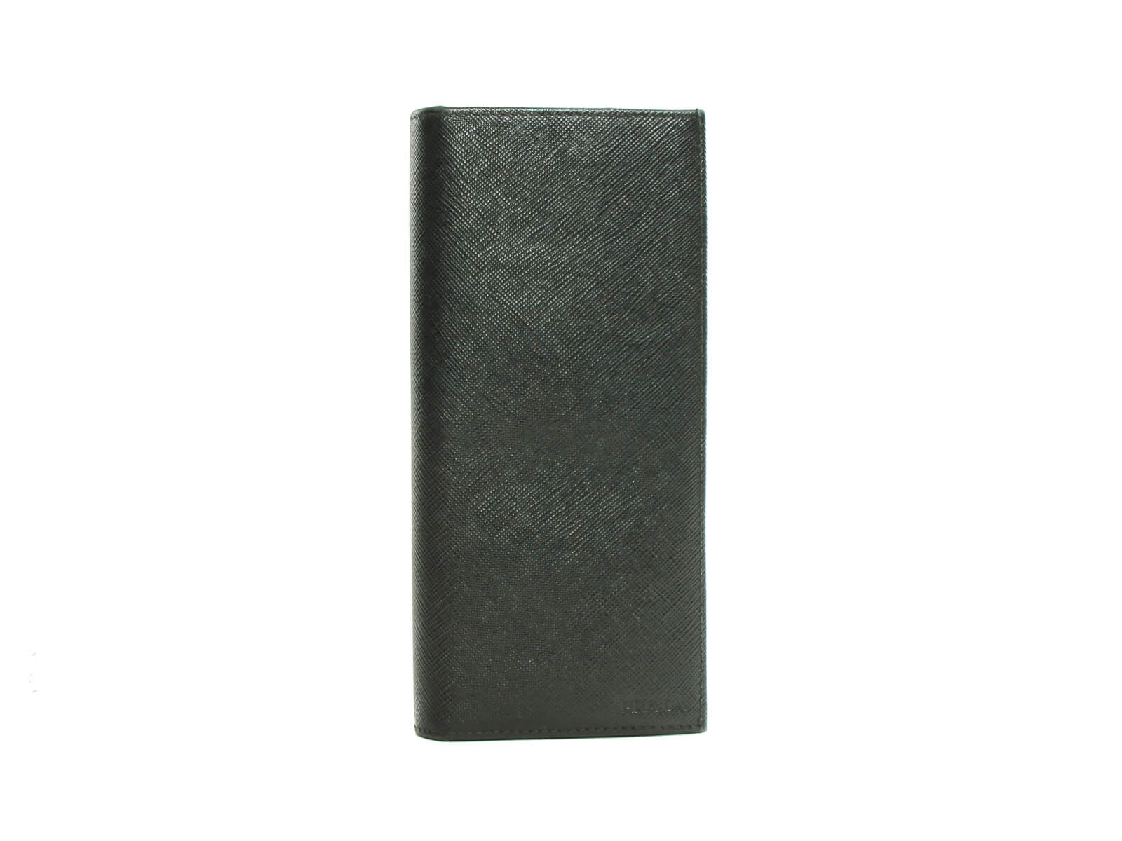 Prada Men's Genuine Black Saffiano Leather Bifold Wallet