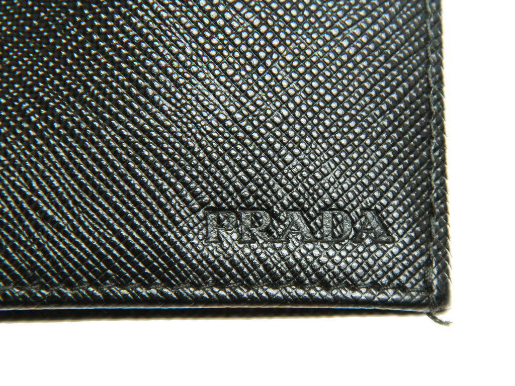 Authentic Prada Saffiano Black leather long wallet 2MV836