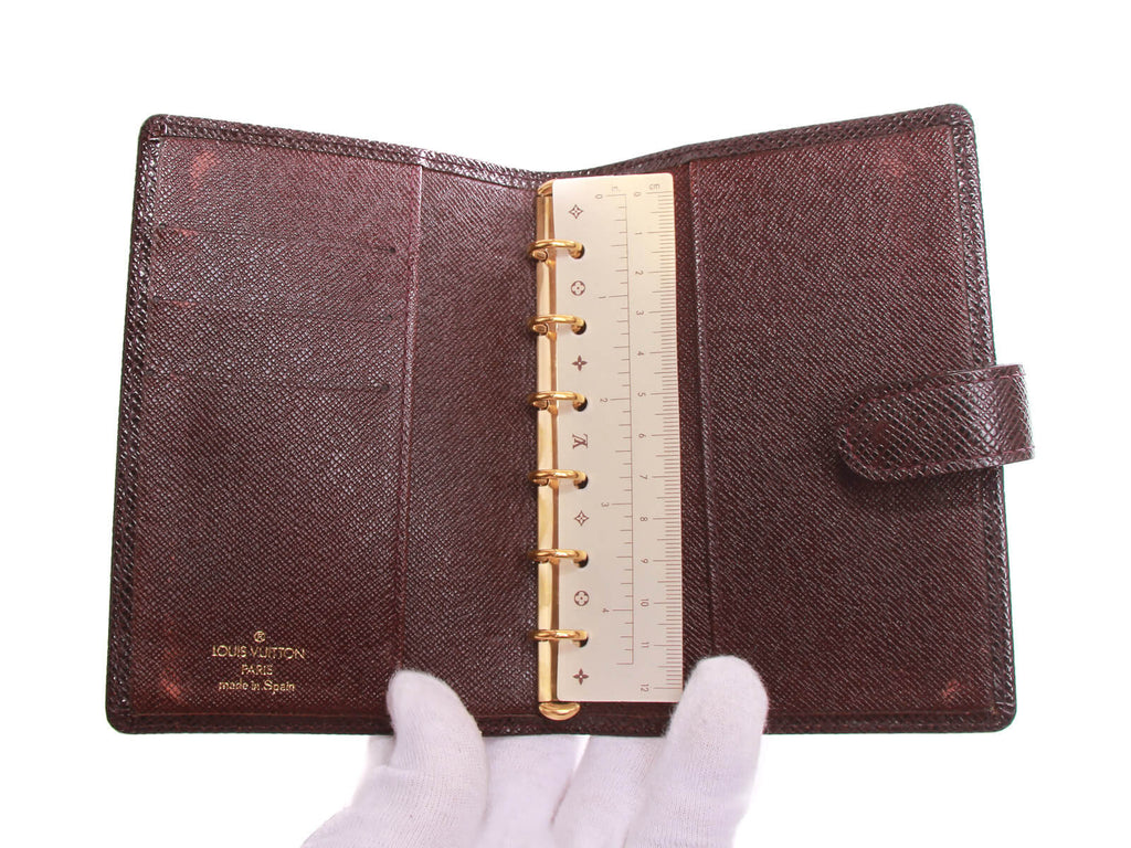 Authentic Louis Vuitton Agenda Functionnel MM Taiga leather