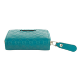 Authentic Gucci Turquoise Leather Compact Wallet
