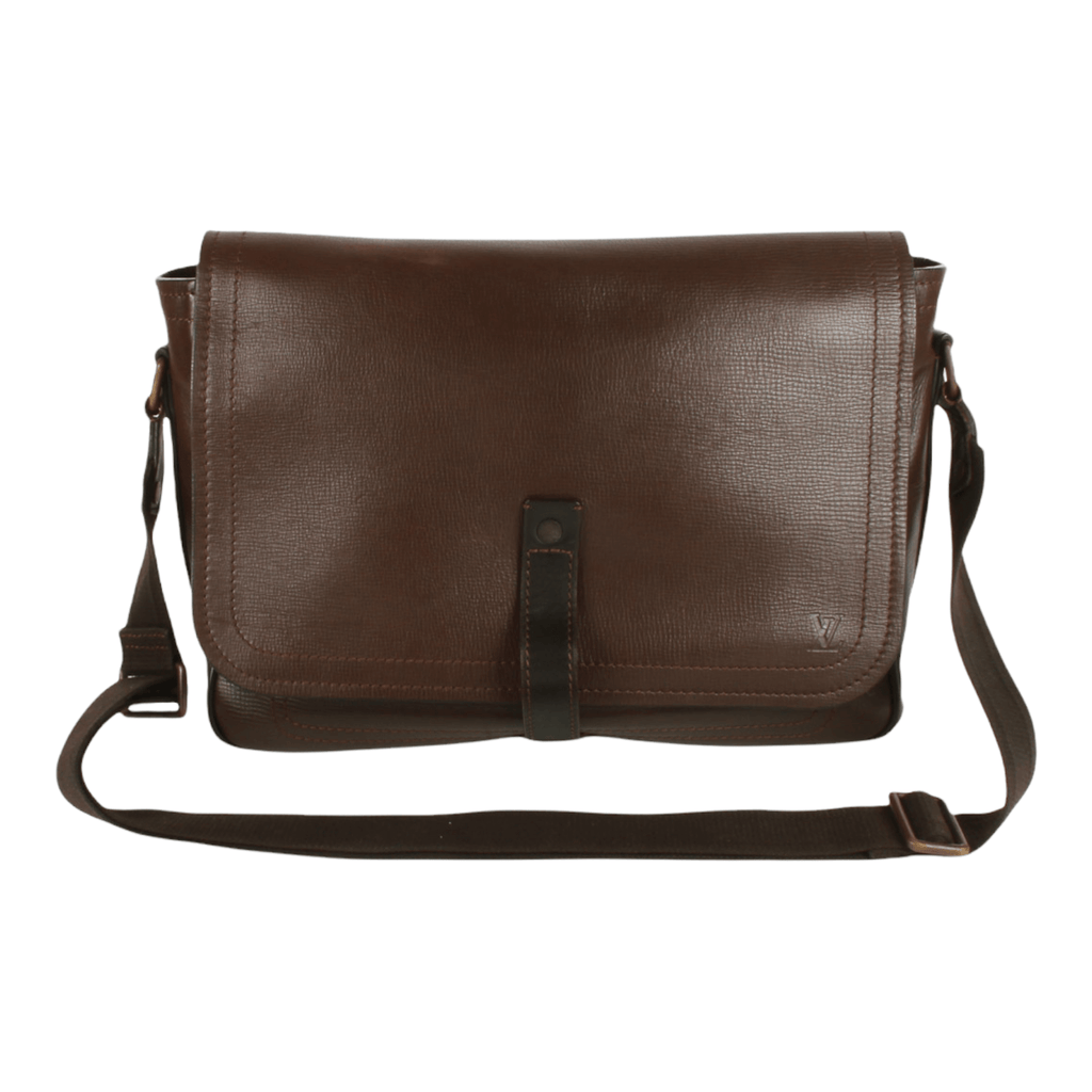 Louis Vuitton Coffee Brown Utah Leather Shawnee Messenger Bag at 1stDibs