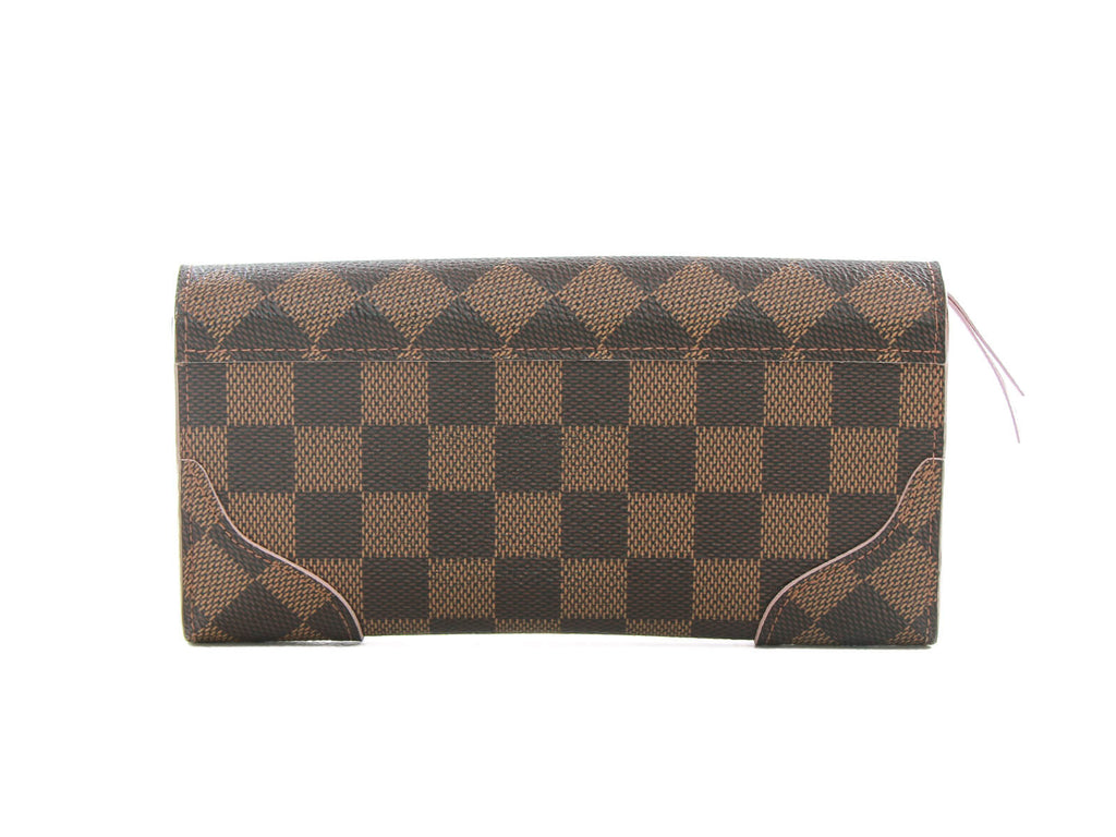 Authentic Louis Vuitton Damier Portefeuille Caissa Rose Bifold Wallet N61227