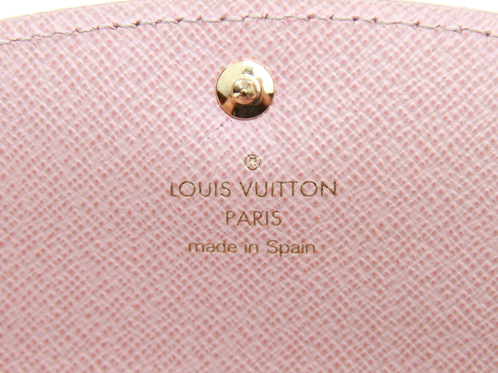 Authentic Louis Vuitton Damier Portefeuille Caissa Rose Bifold Wallet N61227