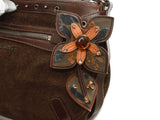 Authentic MIU MIU brown suede leather small shoulder bag