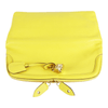 Authentic Alexander McQueen Yellow Leather Skull clutch handbag