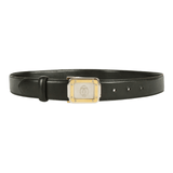 Authentic Cartier smooth Black leather Belt