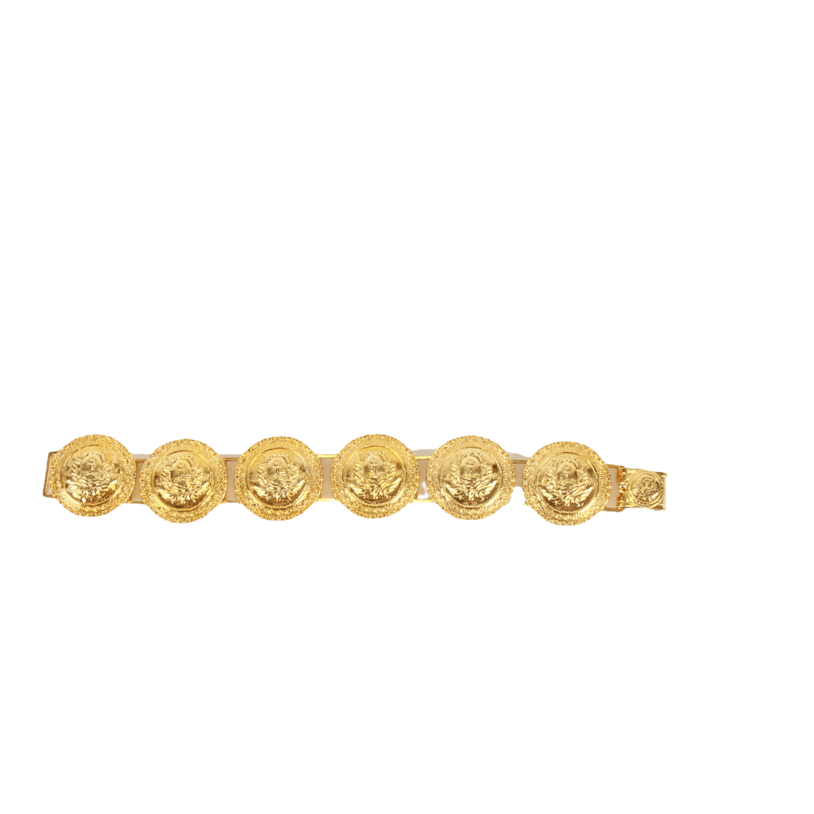 GIANNI VERSACE 18K Gold Medusa Coin Charm Bracelet #002 Limited Edition  120grams