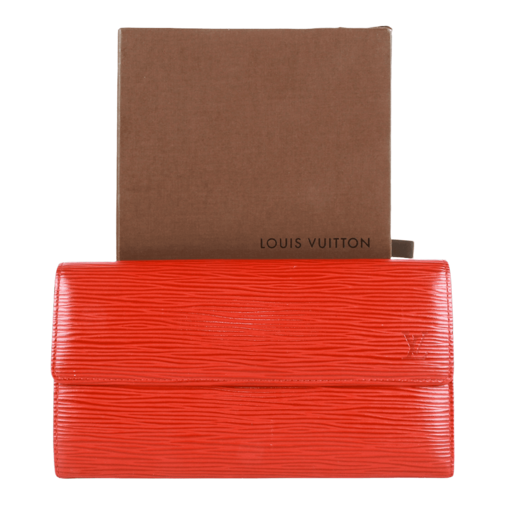 Authentic Louis Vuitton Epi leather Sarah Wallet Red