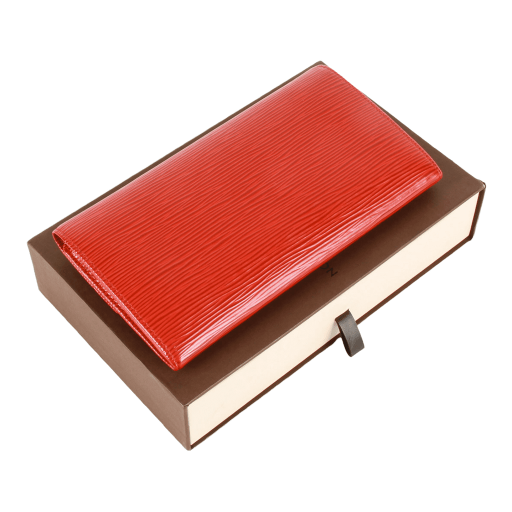 Authentic Louis Vuitton Epi leather Sarah Wallet Red