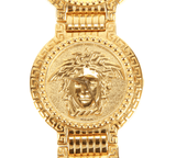 Authentic Gianni Versace Signature Medusa Head Gold Plated Vintage Coin Watch