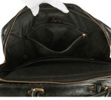 Authentic Gianni Versace black leather hand/shoulder bag soft briefcase