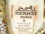 Authentic Hermes silk scarf colorful print vest Limpieza En Seco 36
