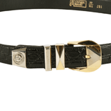 Authentic Gianni Versace Medusa Croc embossed leather belt