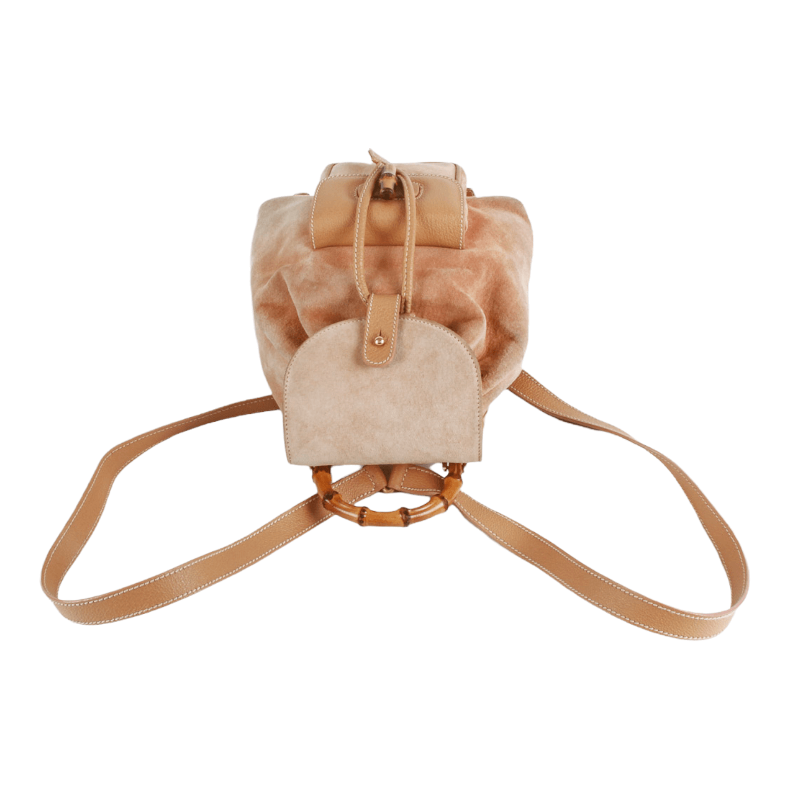 Gucci Vintage Convertible Bamboo Box Crossbody Bag Leather Small
