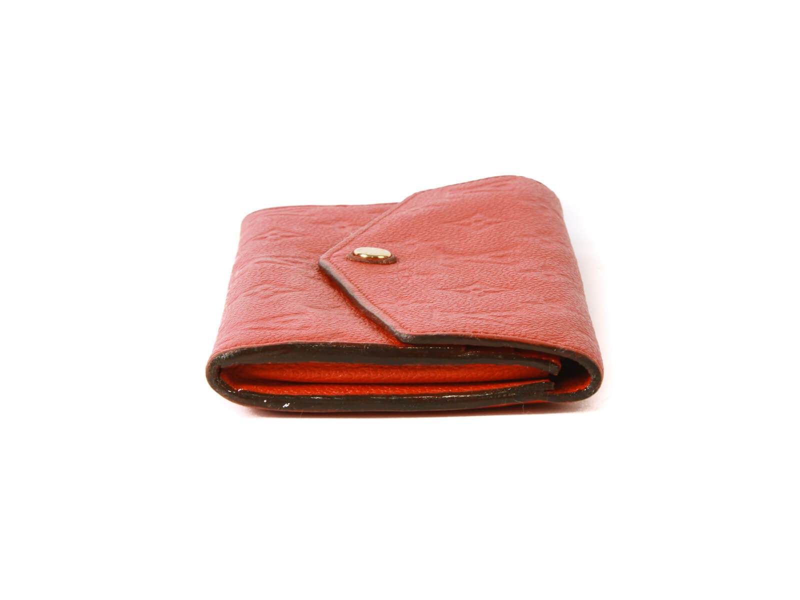 Louis Vuitton Empreinte Leather Curieuse Compact Wallet Red