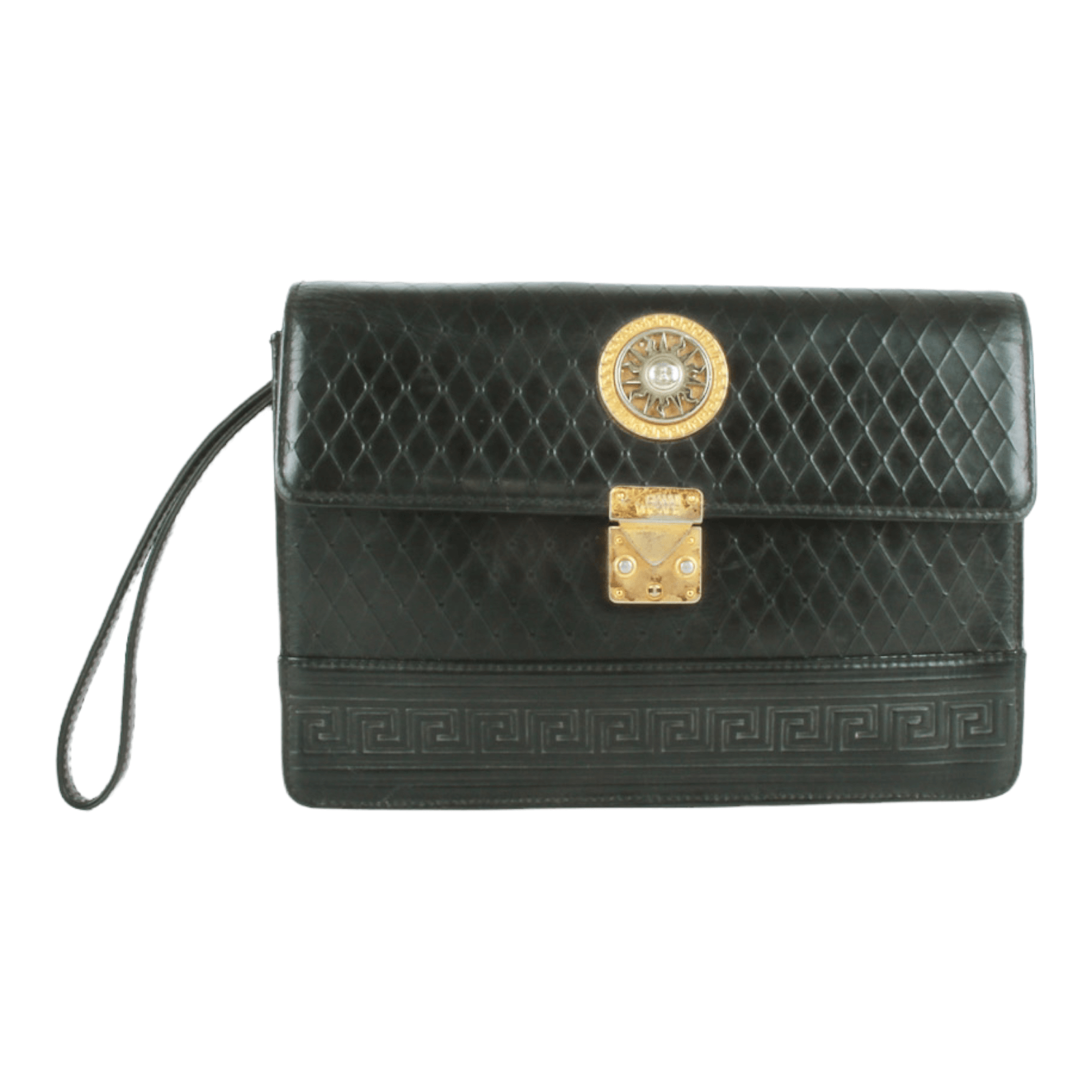 New Versace Luxury Shoulder Bag Crossbody Purse Handbag Black & Gold  Expandable | eBay