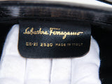 Authentic Salvatore Ferragamo shoulder bag black patent leather