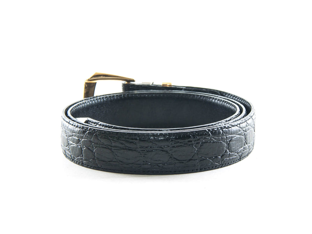 Authentic Gianni Versace Medusa Croc embossed leather belt